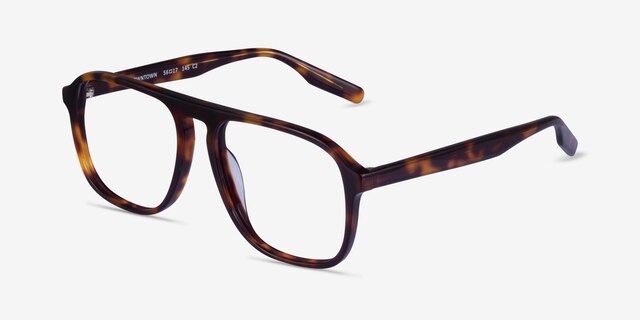 Downtown Tortoise AcetateEyeglass Frames from EyeBuyDirect, Angle View