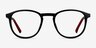 Neo Black PlasticEyeglass Frames from EyeBuyDirect, Front View