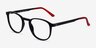 Neo Black PlasticEyeglass Frames from EyeBuyDirect, Angle View