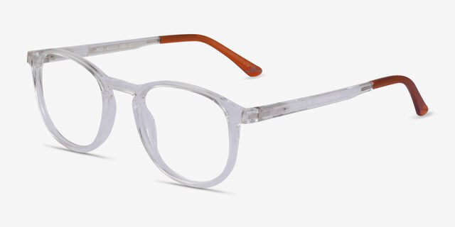 Neo Clear PlasticEyeglass Frames from EyeBuyDirect, Angle View