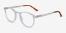 Neo Clear PlasticEyeglass Frames from EyeBuyDirect, Angle View