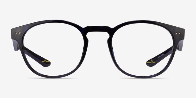 Trinity Blue Tortoise PlasticEyeglass Frames from EyeBuyDirect, Front View