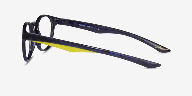 Trinity Blue Tortoise PlasticEyeglass Frames from EyeBuyDirect, Side View