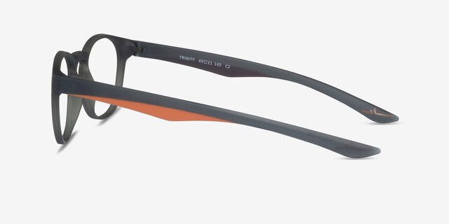 Trinity Matte Olive PlasticEyeglass Frames from EyeBuyDirect, Side View