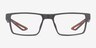 Icarus Matte Gray PlasticEyeglass Frames from EyeBuyDirect, Front View
