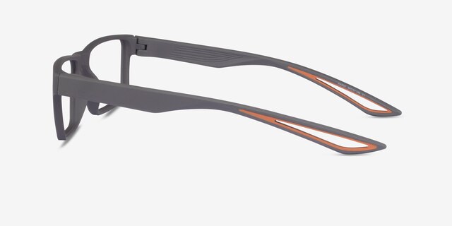 Icarus Matte Gray PlasticEyeglass Frames from EyeBuyDirect, Side View