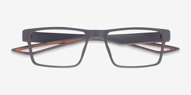 Icarus Matte Gray PlasticEyeglass Frames from EyeBuyDirect, Closed View