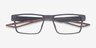 Icarus Matte Gray PlasticEyeglass Frames from EyeBuyDirect, Closed View