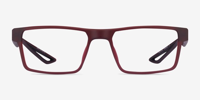 Icarus Matte Red PlasticEyeglass Frames from EyeBuyDirect, Front View