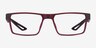 Icarus Matte Red PlasticEyeglass Frames from EyeBuyDirect, Front View