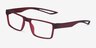 Icarus Matte Red PlasticEyeglass Frames from EyeBuyDirect, Angle View