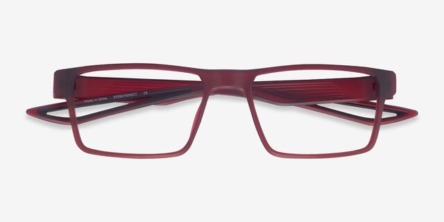 Icarus Matte Red PlasticEyeglass Frames from EyeBuyDirect, Closed View