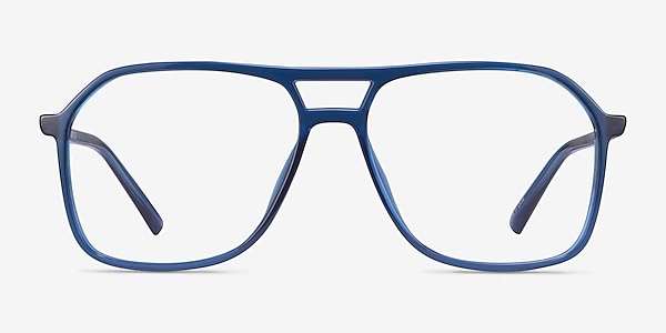 Encode Clear Navy Plastic Eyeglass Frames