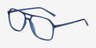 Encode Clear Navy PlasticEyeglass Frames from EyeBuyDirect, Angle View