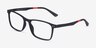 Platform Matte Black PlasticEyeglass Frames from EyeBuyDirect, Angle View
