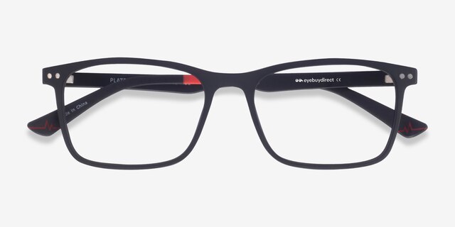 Platform Matte Black PlasticEyeglass Frames from EyeBuyDirect, Closed View