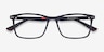Platform Matte Black PlasticEyeglass Frames from EyeBuyDirect, Closed View