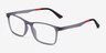Platform Gray PlasticEyeglass Frames from EyeBuyDirect, Angle View