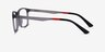 Platform Gray PlasticEyeglass Frames from EyeBuyDirect, Side View