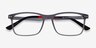Platform Gray PlasticEyeglass Frames from EyeBuyDirect, Closed View
