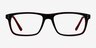 Maestro Black Red AcetateEyeglass Frames from EyeBuyDirect, Front View