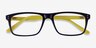 Maestro Navy Yellow AcetateEyeglass Frames from EyeBuyDirect, Closed View