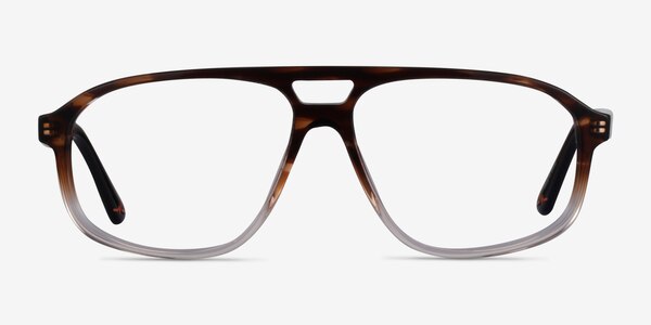 Volt Brown Striped Acétate Montures de lunettes de vue