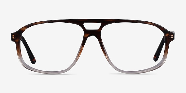 Volt Brown Striped Acétate Montures de lunettes de vue