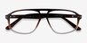 Volt Brown Striped AcetateEyeglass Frames from EyeBuyDirect, Closed View