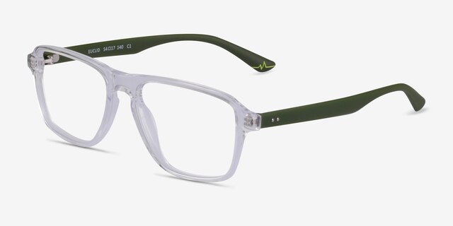 Euclid Clear PlasticEyeglass Frames from EyeBuyDirect, Angle View