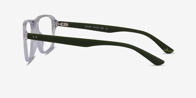 Euclid Clear PlasticEyeglass Frames from EyeBuyDirect, Side View