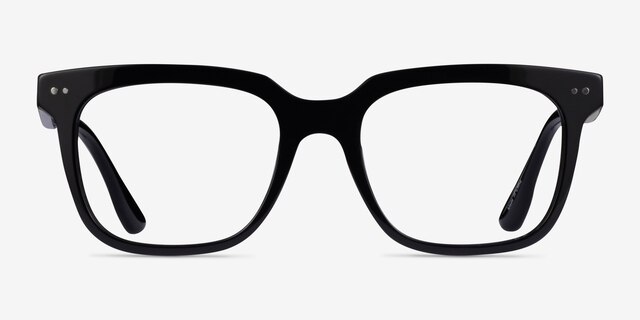 Ursus Black AcetateEyeglass Frames from EyeBuyDirect, Front View