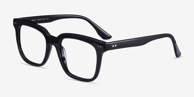 Ursus Black AcetateEyeglass Frames from EyeBuyDirect, Angle View