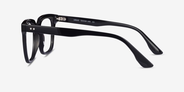Ursus Black AcetateEyeglass Frames from EyeBuyDirect, Side View