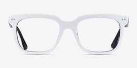 Ursus White Black Acétate Montures de lunettes de vue d'EyeBuyDirect, Vue de Face
