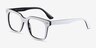 Ursus White Black AcetateEyeglass Frames from EyeBuyDirect, Angle View