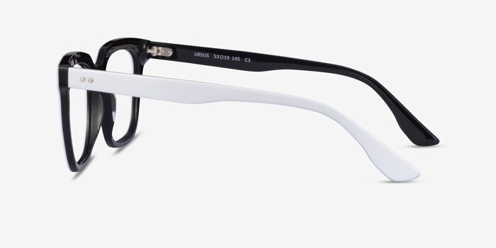 Ursus White Black Acetate Eyeglass Frames from EyeBuyDirect