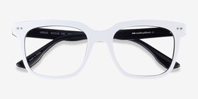 Ursus White Black Acétate Montures de lunettes de vue d'EyeBuyDirect, Vue Rapprochée
