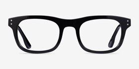 Smoky Noir Acétate Montures de lunettes de vue d'EyeBuyDirect, Vue de Face