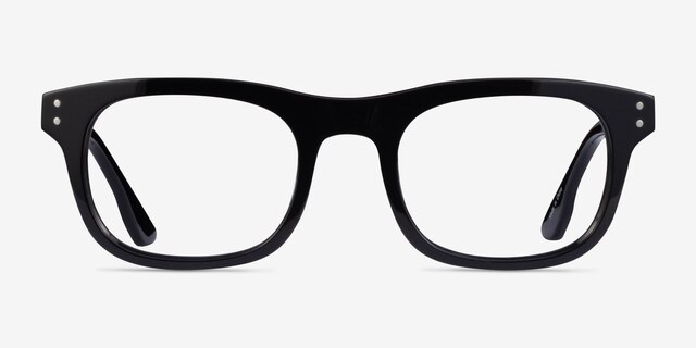 Smoky Black AcetateEyeglass Frames from EyeBuyDirect, Front View