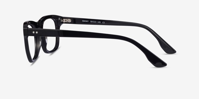 Smoky Black AcetateEyeglass Frames from EyeBuyDirect, Side View