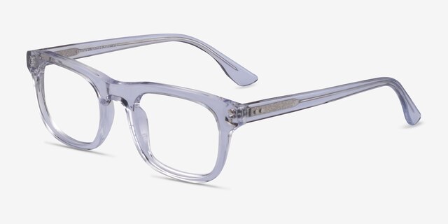 Smoky Clear AcetateEyeglass Frames from EyeBuyDirect, Angle View