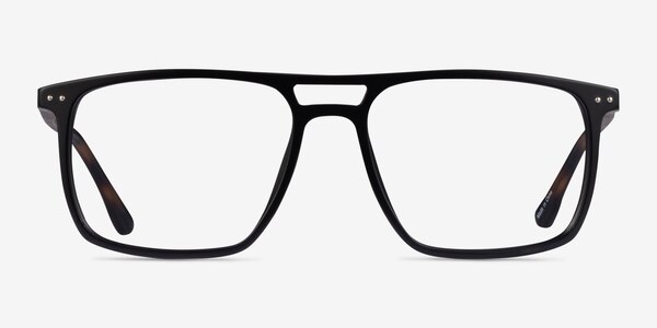 Hitch Matte Black Tortoise Plastic Eyeglass Frames