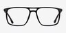 Hitch Matte Black Tortoise PlasticEyeglass Frames from EyeBuyDirect, Front View