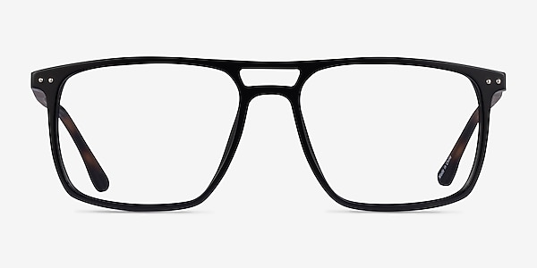 Hitch Matte Black Tortoise Plastic Eyeglass Frames