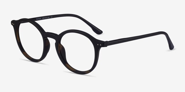 Piston Black Tortoise PlasticEyeglass Frames from EyeBuyDirect, Angle View