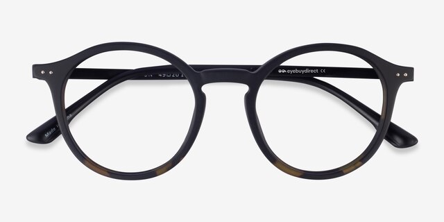Piston Black Tortoise PlasticEyeglass Frames from EyeBuyDirect, Closed View