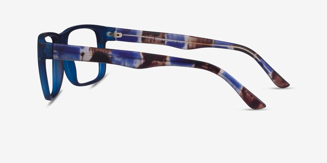 Terrain Navy Floral PlasticEyeglass Frames from EyeBuyDirect, Side View