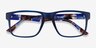 Terrain Navy Floral PlasticEyeglass Frames from EyeBuyDirect, Closed View