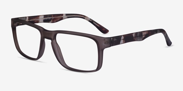 Terrain Gray Floral PlasticEyeglass Frames from EyeBuyDirect, Angle View